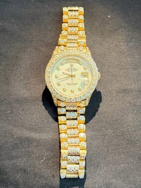 Rolex Gold Diamond-Accented Bracelet Watch